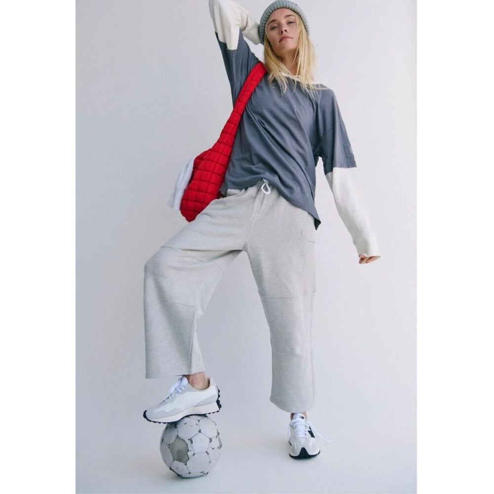 Free People Light Gray Wide Leg Lounge Pants